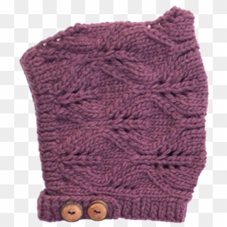 Plum Wool Bonnet - Knitting Clipart