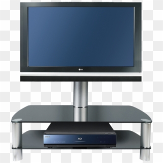 Stil Stand Swivel Black Glass Cantilever Tv Stand Upto - Television Clipart