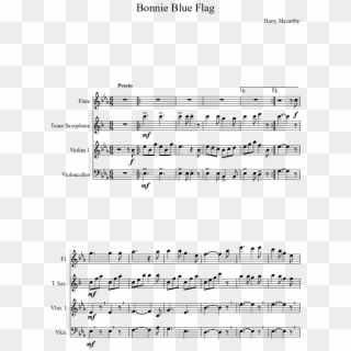 Bonnie Blue Flag Sheet Music Composed By Harry Macarthy - Age Of Empires Theme Sheet Clipart