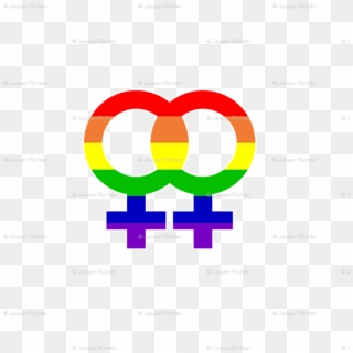 Rainbow Lesbian Symbol Repeating Pattern Wallpaper - Circle Clipart