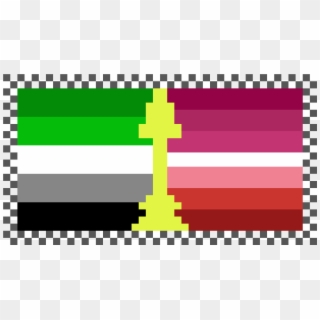 Aro Lesbian Pixel Pride Flag - International Men's Day 2018 Clipart