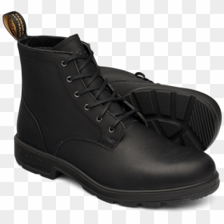 Black Premium Waterproof Leather Lace-up Boots, Men's Clipart