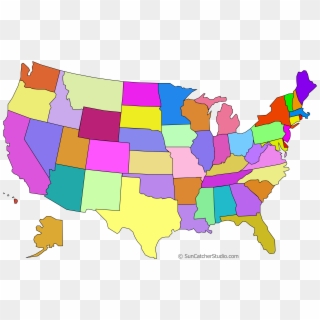 Blank Map Of Usa Png - Blank Map Of Usa Color Clipart