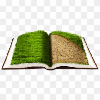 Open Book Png With Grass Texture - Lawn Clipart
