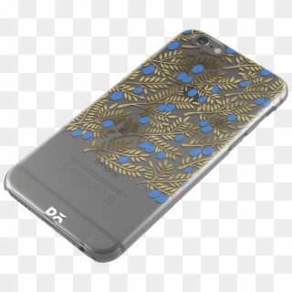 Dailyobjects Blue Gold Olive Branches Clear Case For - Iphone Clipart