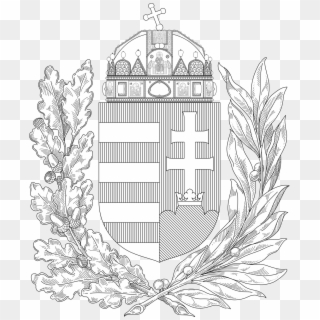 Coat Of Arms Of Hungary - Hungarian Coat Of Arms Coloring Page Clipart