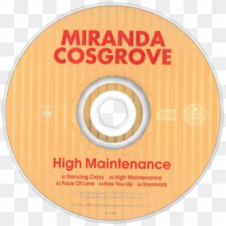 Miranda Cosgrove High Maintenance Cd Disc Image - Cd Clipart