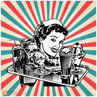 Deluxe Diner Jobs - 1950s Diner Food Clip Art - Png Download