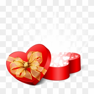 Glowing Heart Box - Happy Valentines Day Hearts Clipart