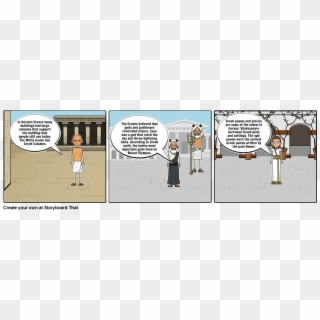 In Ancient Greece Many Buildings Had Large Columns - Cartoon Clipart