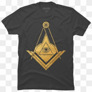 Golden Masonic Symbol All-seeing Eye - Masonic Symbol Clipart