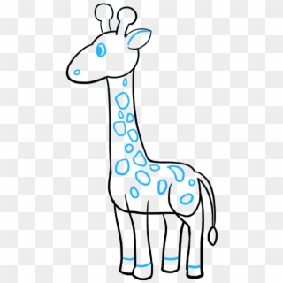 Girrafe Drawing Cartoon - Simple Giraffe Drawing Clipart