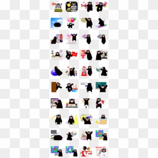 สติ๊กเกอร์ไลน์ Kumamon Sticker , Png Download - Cartoon Clipart