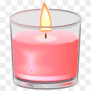 Decorative Candle - Glass Candle Clipart - Png Download