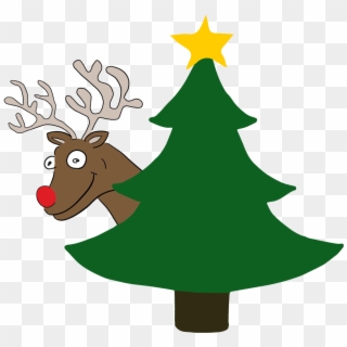 Poro Ja Kuusi - Christmas Tree Cartoon Easy Clipart
