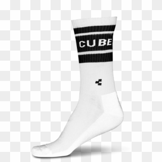 2019 Cube After Race High Cut Sock In White/black - Sock Clipart