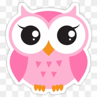 #owl #cute #pink #coral #light Pink #aww #freetoedit - Cute Cartoon Baby Owl Clipart