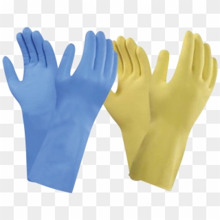 Household Latex Flock Lined Rubber Gloves - Leather Clipart