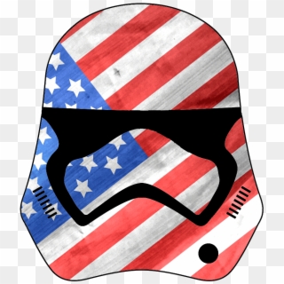First Order Stormtrooper W/ Flags - Flag Of The United States Clipart