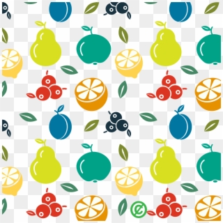 Clipart Fruit Pattern Background - Fruit Clipart Background - Png Download
