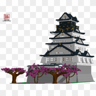 Japan Clipart Japanese Building - Donjon Of Osaka Castle - Png Download