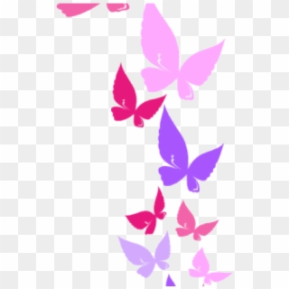 Rainbow Butterfly Clipart Border - Purple Butterfly Transparent Png