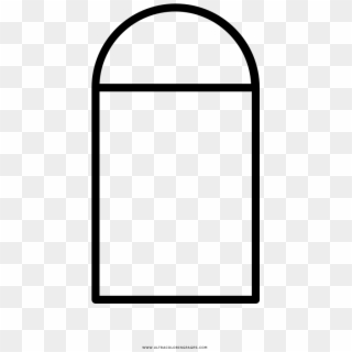 Arch Window Coloring Page - Line Art Clipart
