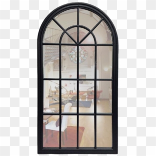 Arched Wall Mirror Black Clipart