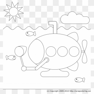 Submarine Coloring Pages Clipart