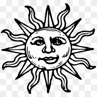Drawing Sun Black And White Clipart