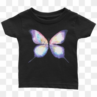 Lilac Watercolor Butterfly Infant Tee - Butterfly Clipart