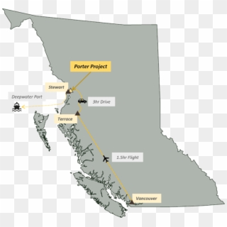 The Project Sits Adjacent To The Town Of Stewart In - British Columbia Map Clipart