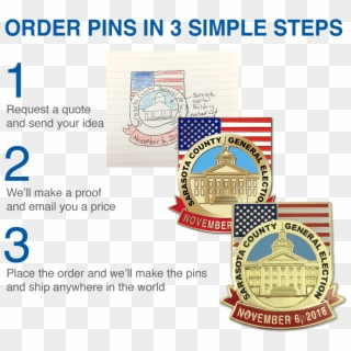 Order In 3 Steps - Emblem Clipart