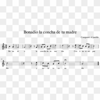 Bonadio La Concha De Tu Madre Piano Tutorial - Sheet Music Clipart