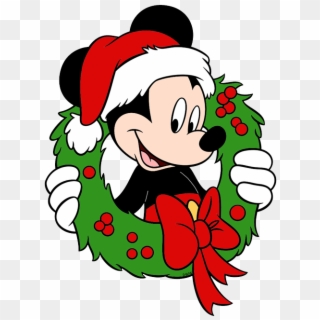 Mickey And Minnie Mouse Christmas Clipart Black And - Mickey Mouse Christmas Clipart - Png Download