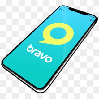 Iphone With Bravo Logo Design - Smartphone Clipart