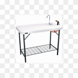 Deluxe Fish Cleaning Camp Table With Flexible Faucet Clipart