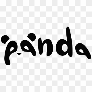 Very Creative Panda Logo Design - Calligrams Panda Clipart