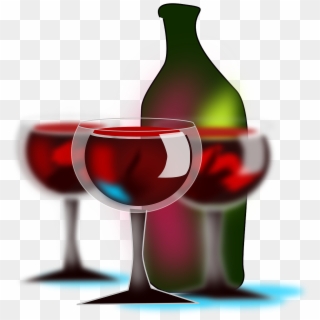 Wine Wine,free Vector - Copa Y Botella De Vino Png Clipart