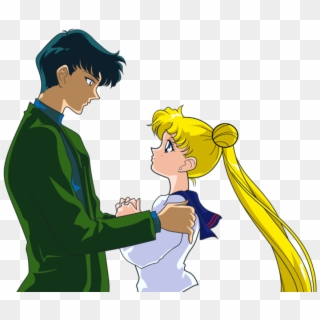 Mamoru Chiba And Usagi Tsukino Kiss By Jackowcastillo - Sailor Moon Usagi And Mamoru Png Clipart
