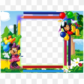 Mickey Mouse Frame Wallpapers High Quality Download - Minnie And Mickey Mouse Border Design Clipart