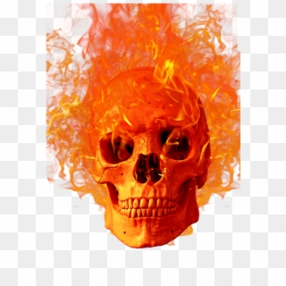 #mq #skull #fire #fireflames #flames - Transparent Fire Skull Png Clipart