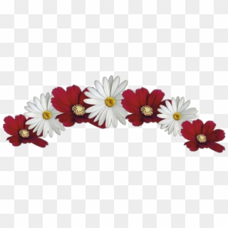 #flower #crown #red #white #jhyuri - Red And White Flower Crown Transparent Clipart