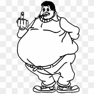 Fat Albert - Fat Person Coloring Page Clipart