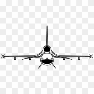 F16 - F 16 Front Silhouette Clipart