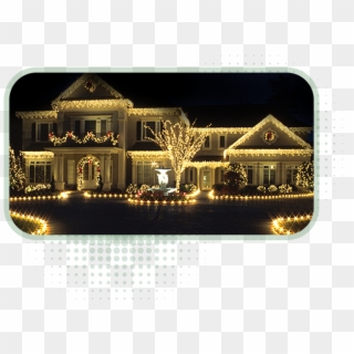 Home - Big House Christmas Lights Clipart