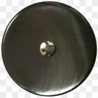 Silver Dot On Smoke Trochus Shell 1/2" The Button Bird - Circle Clipart