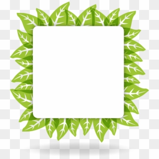 #leaves #frame #green #eco #rectangle #square #quadrilateral - Paper Clipart