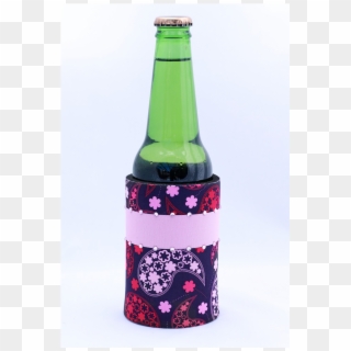 Pink Paisley Can Cooler - Beer Bottle Clipart