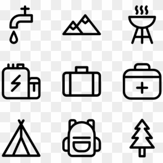 Camping - Plumbing Icons Clipart